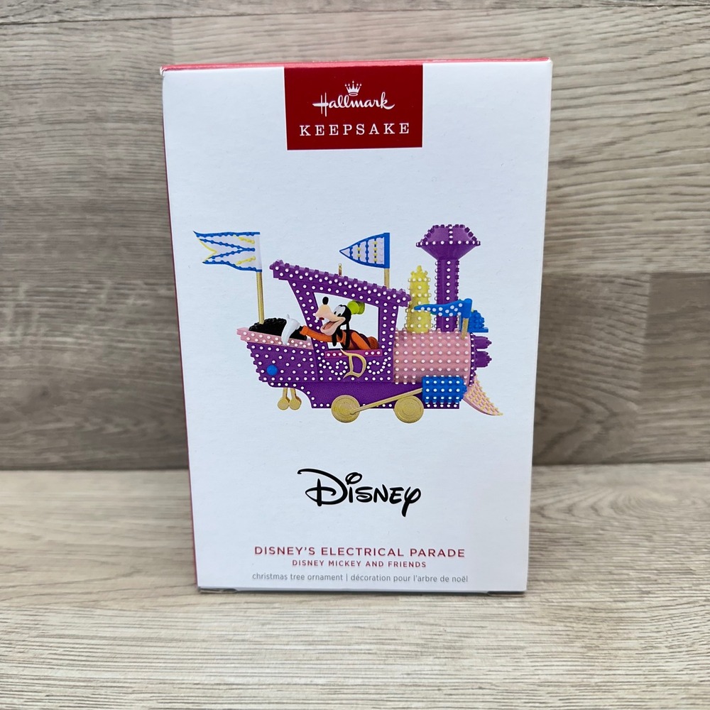 Hallmark Keepsake Disney Electrical Parade Goofy Ornament 2025 Purple Train